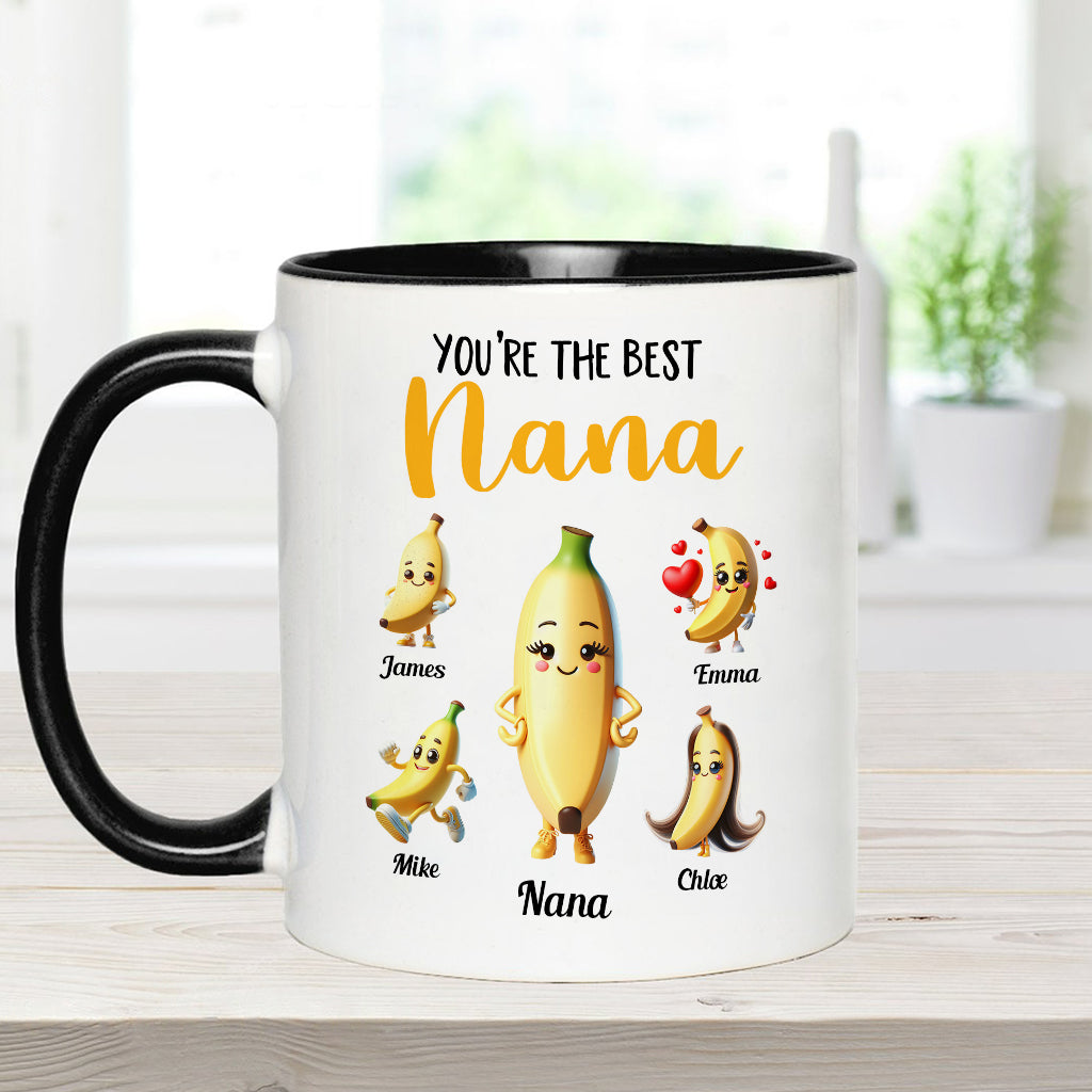 Best Nana Ever - Personalized Grandma Accent Mug