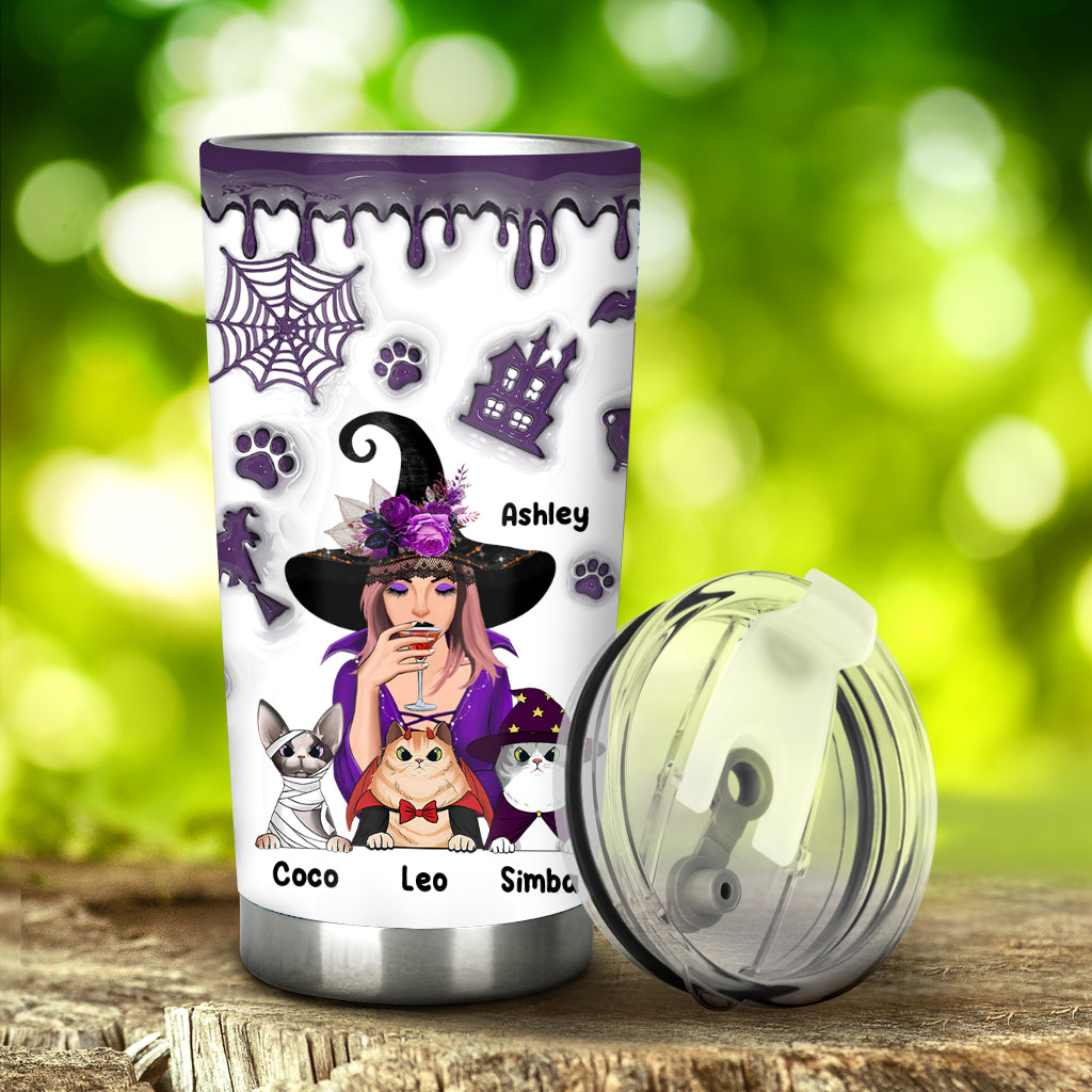 Crazy Cat Witch - Personalized Witch Tumbler
