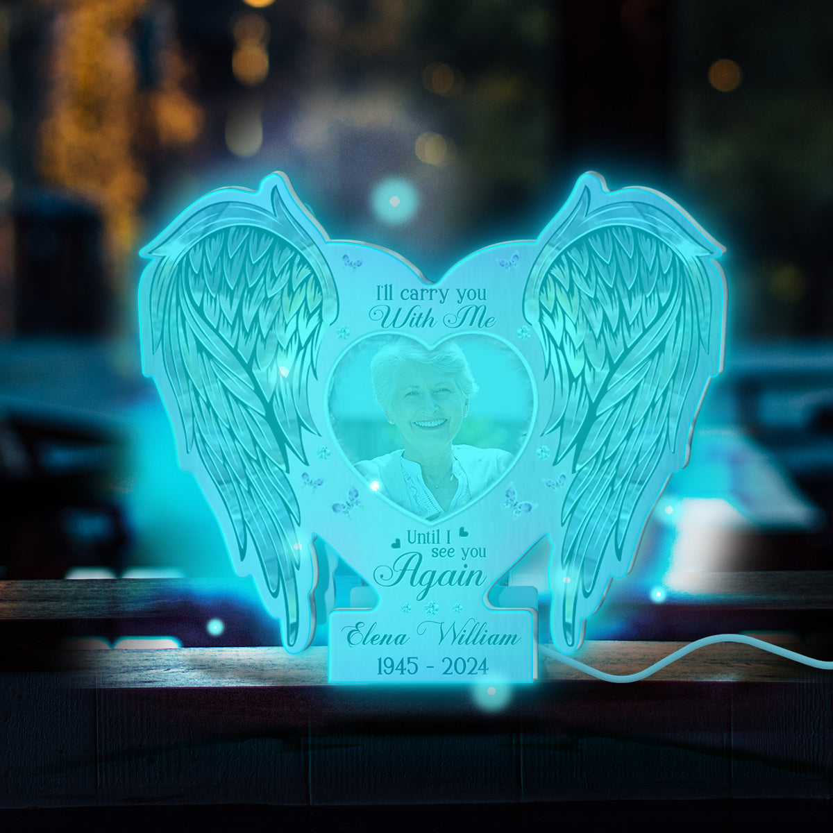 Memorial Wings Your Wings Were Ready But My Heart Was Not - Personalized Memorial Mirror Light