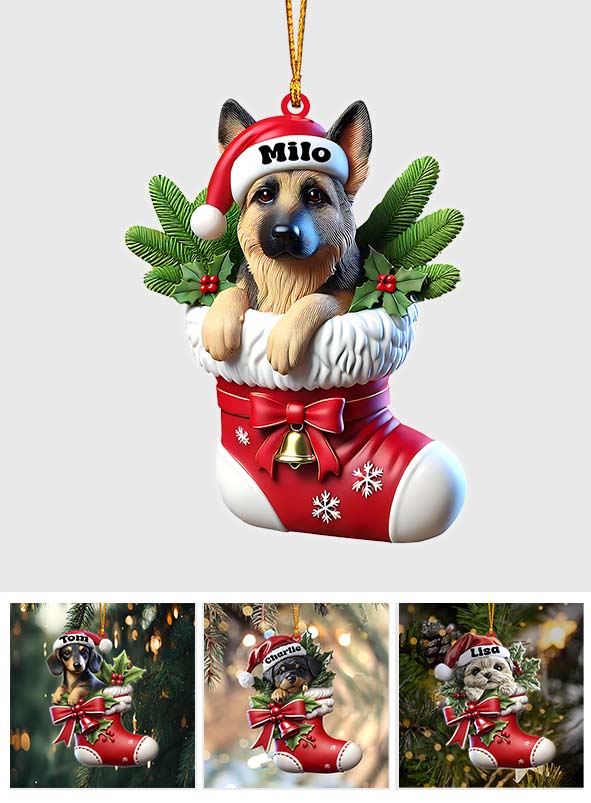 J'aime mon chien - Ornement personnalisé pour chien