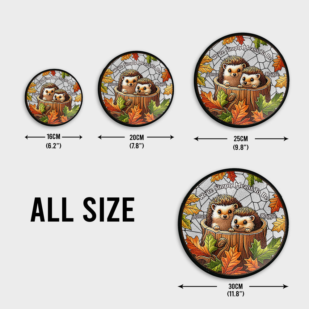 We're Simply Meant To Be - Personalized Couple Stained Glass Suncatcher