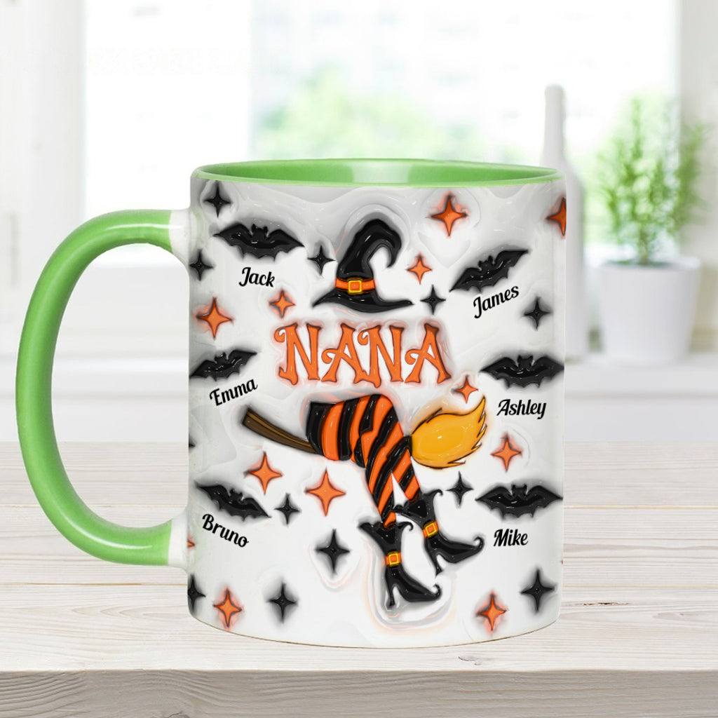Nana Liffe/ Grandma Life/ Mama Life... - Personalized Grandma Accent Mug