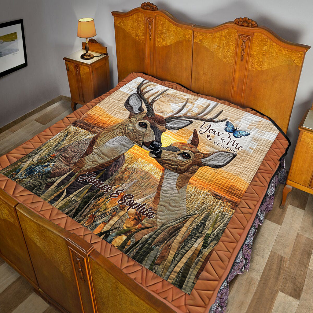 You & Me We Got This - Personalized Couple Quilt