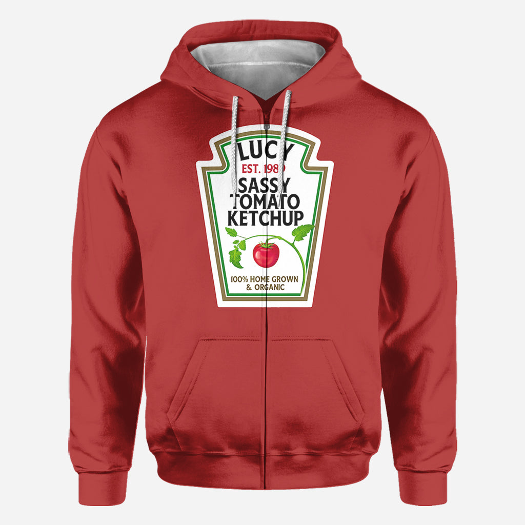 Sassy Ketchup Spicy Mustard Condiment Costume - Personalized Halloween All Over Shirt