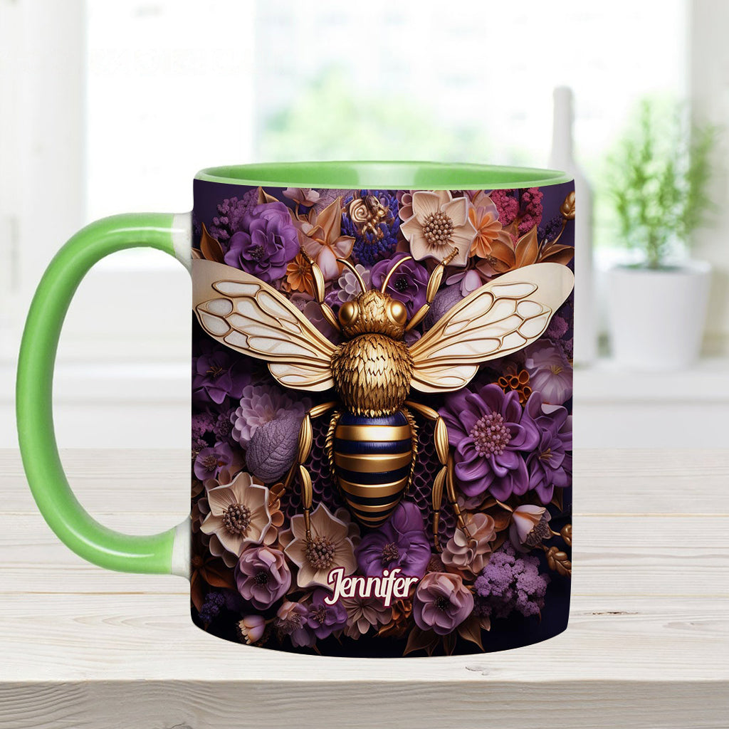 Mug personnalisé Bee Happy Golden Bee - Motif abeille