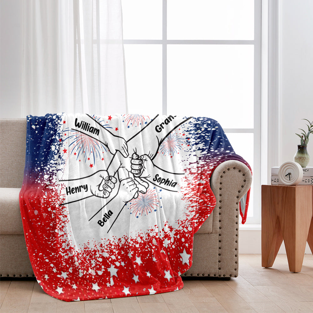 Grandma's Life 4th Of July - Personalized Grandma Blanket