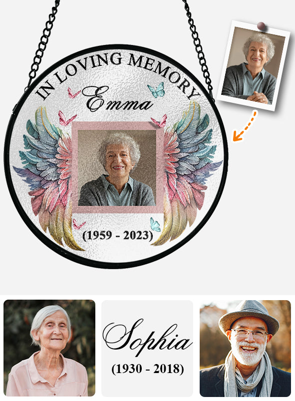 Forever In My Heart - Personalized Memorial Stained Glass Suncatcher