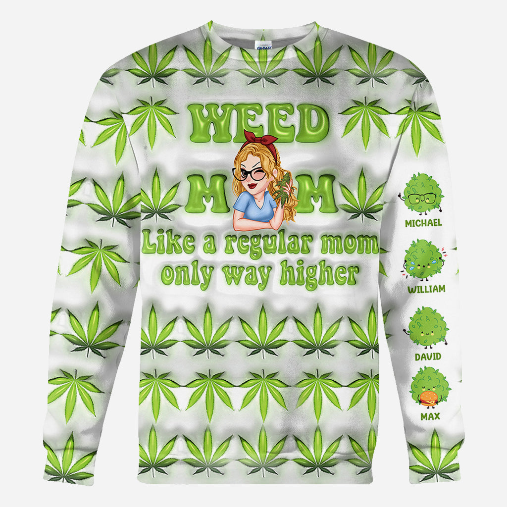 Like A Regular Mom - Personalized Mother All Over Shirt