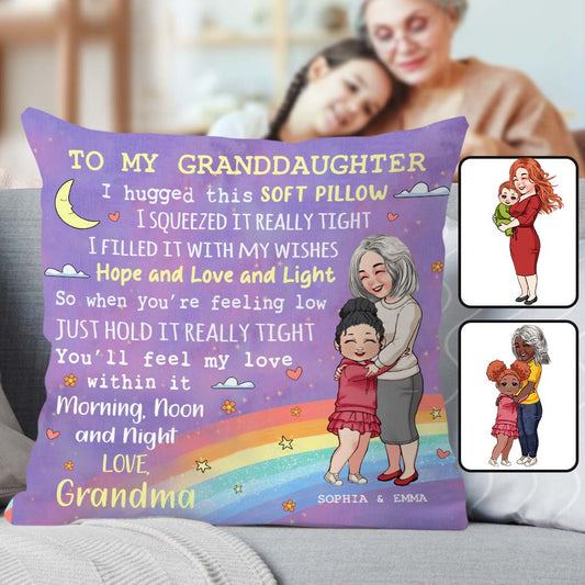 À ma fille/petite-fille/fils/petit-fils... - Coussin décoratif personnalisé pour grand-mère