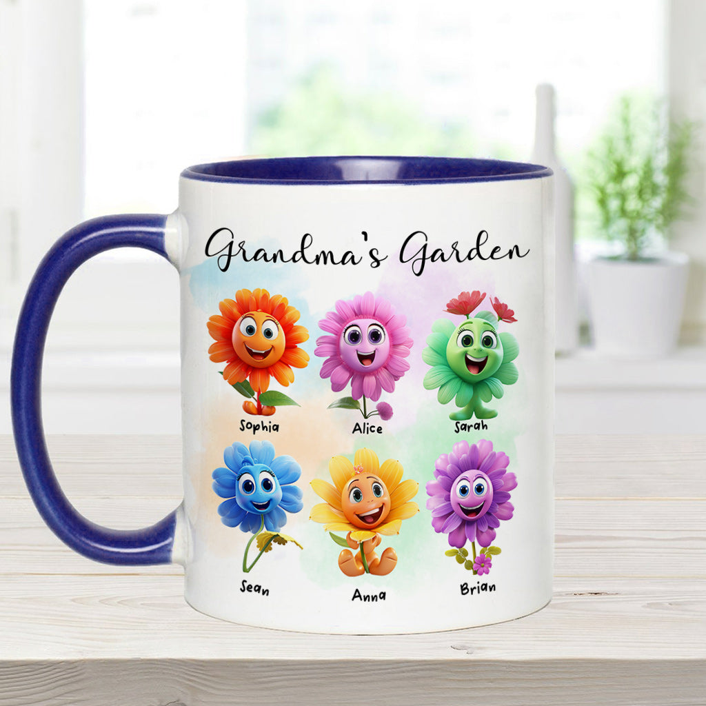 Grandma's Garden - Personalized Grandma Accent Mug