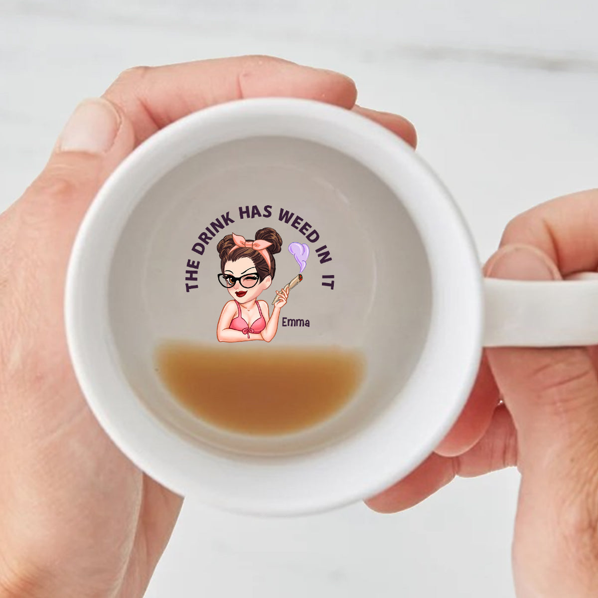 Puzz Puzz Pass – Personalisierte Tasse mit versteckter Weed-Botschaft