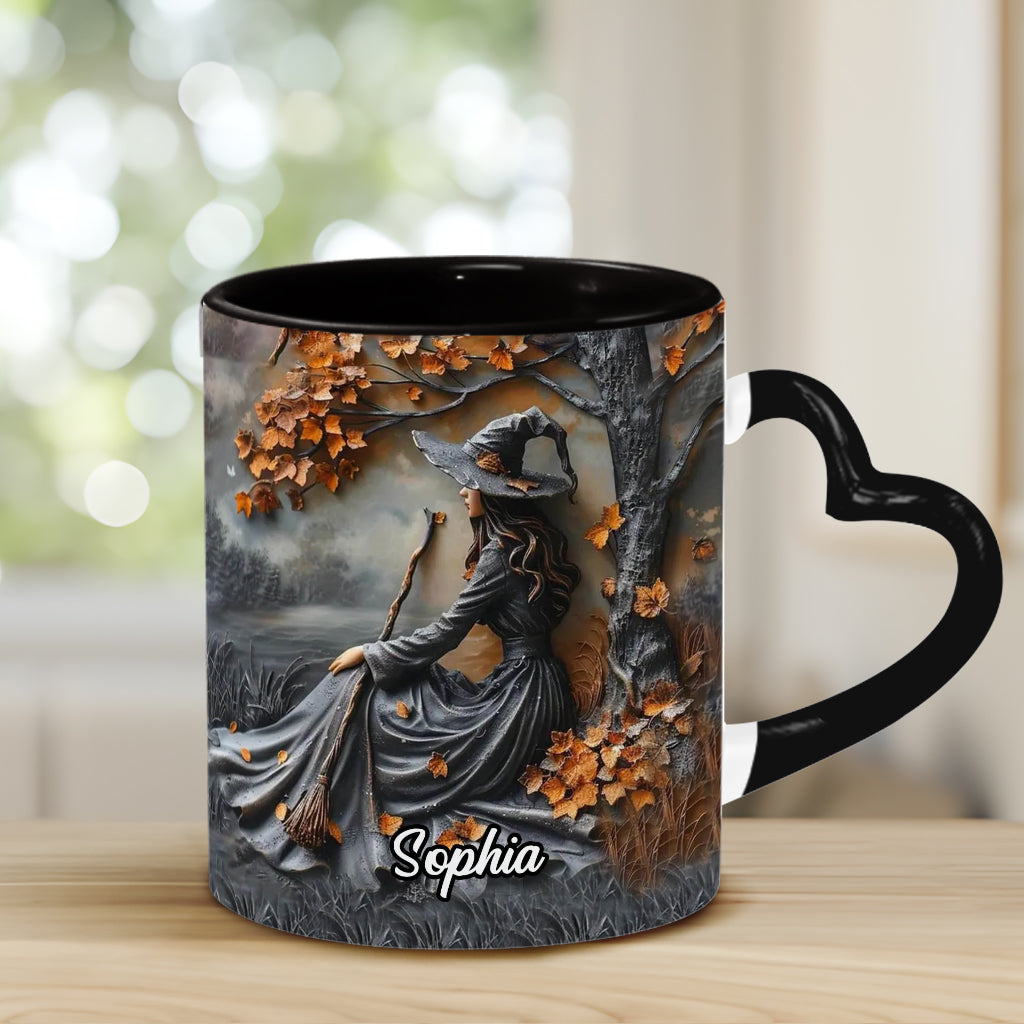 Beautiful Witch - Personalized Witch Heart Handle Mug