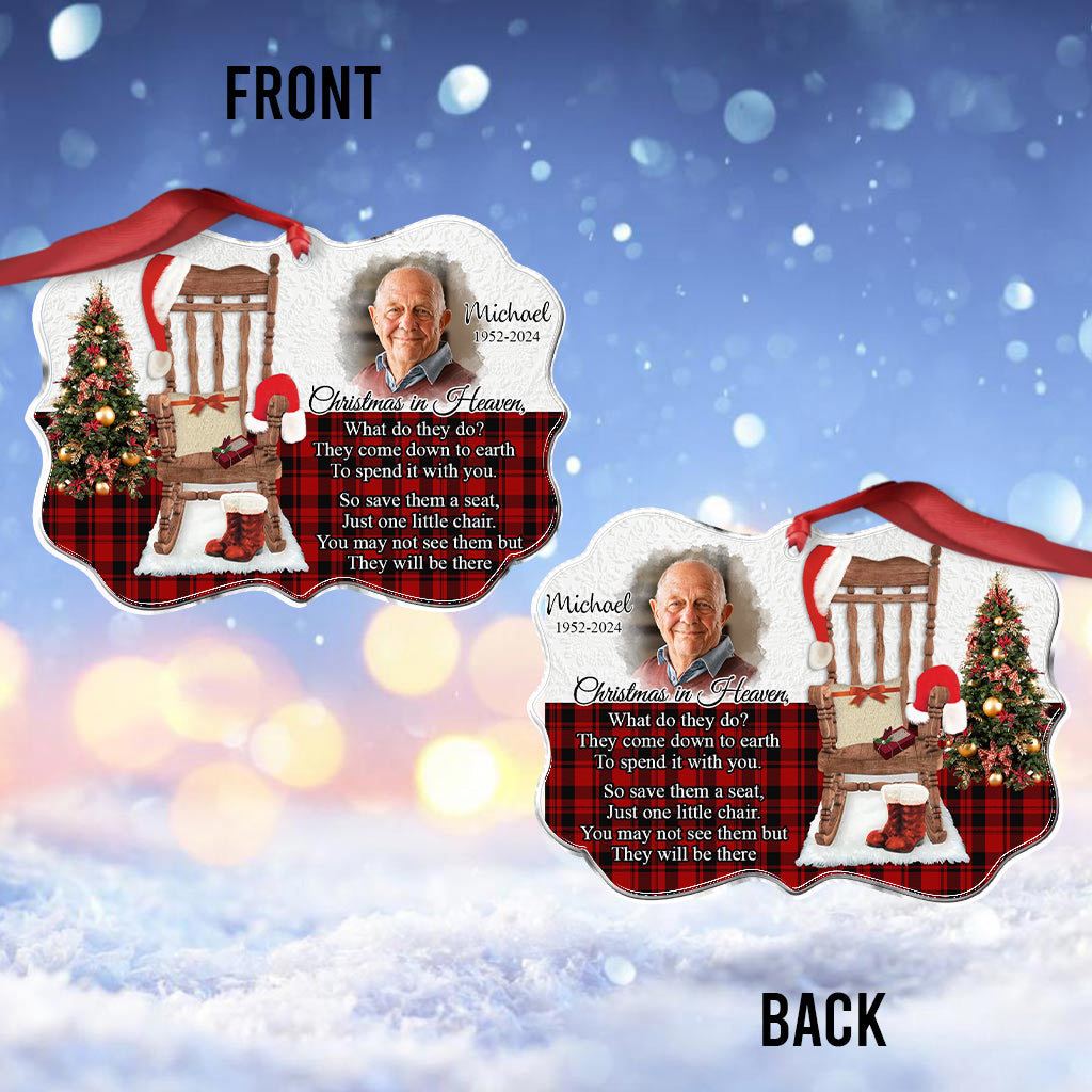 Christmas In Heaven - Personalized Memorial Custom Shaped Ornament