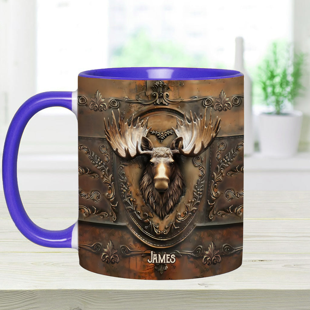 Wunderschöner Elch, Wildtruthahn, Fuchs, Ente – personalisierter Becher mit Jagdmotiv
