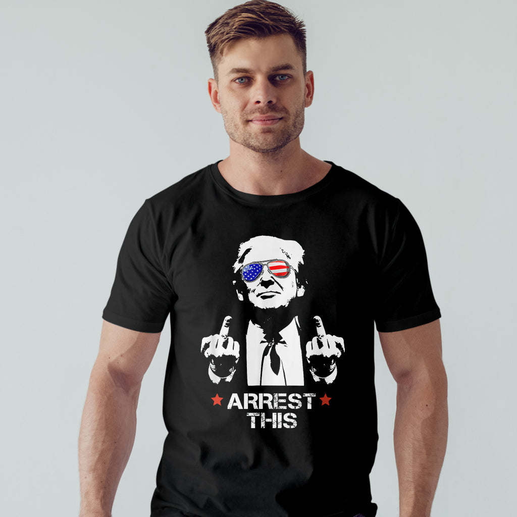 Donald Trump – Verhaftungs-T-Shirt (lustig!), Wahlkampf-Shirt 2024, MAGA Trump 2024-Shirt für Männer und Frauen