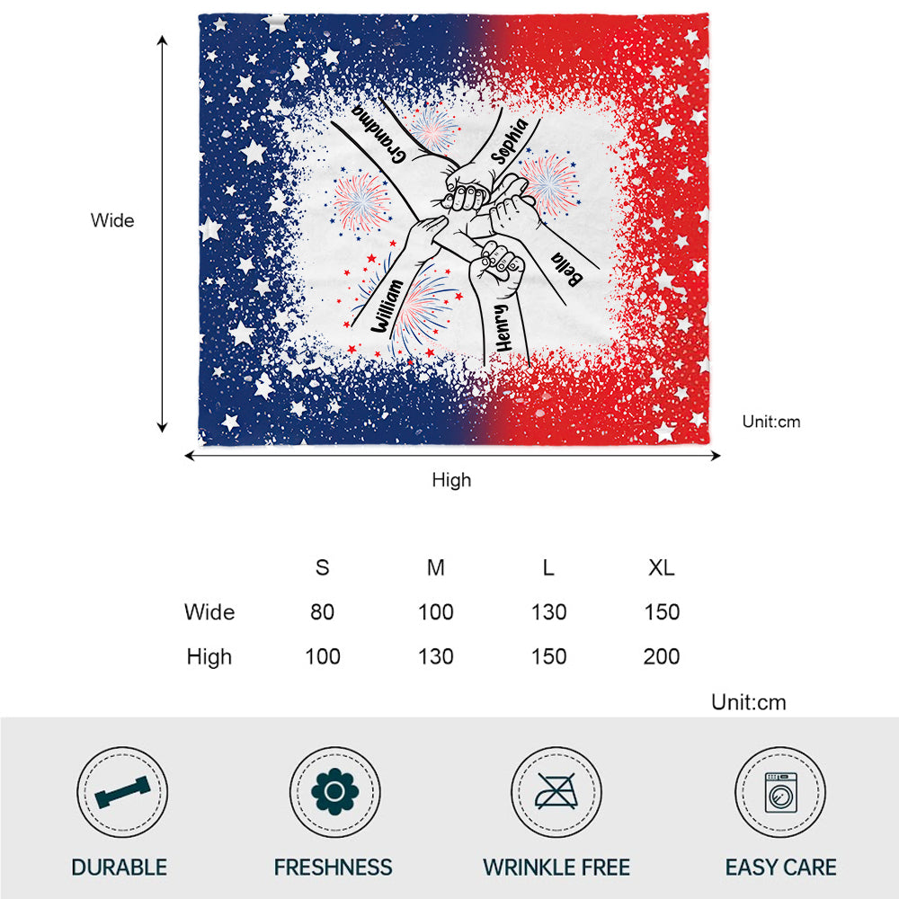 Grandma's Life 4th Of July - Personalized Grandma Blanket