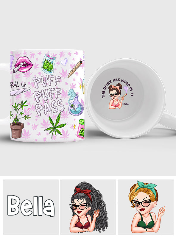 Puzz Puzz Pass – Personalisierte Tasse mit versteckter Weed-Botschaft