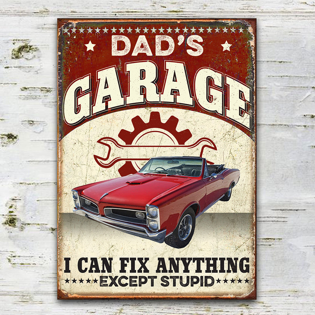 Dad's Garage - Personalized Father Rectangle Metal Sign