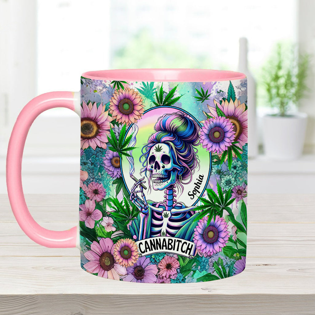 Cannabitch – Personalisierter Becher mit Cannabis-Akzent