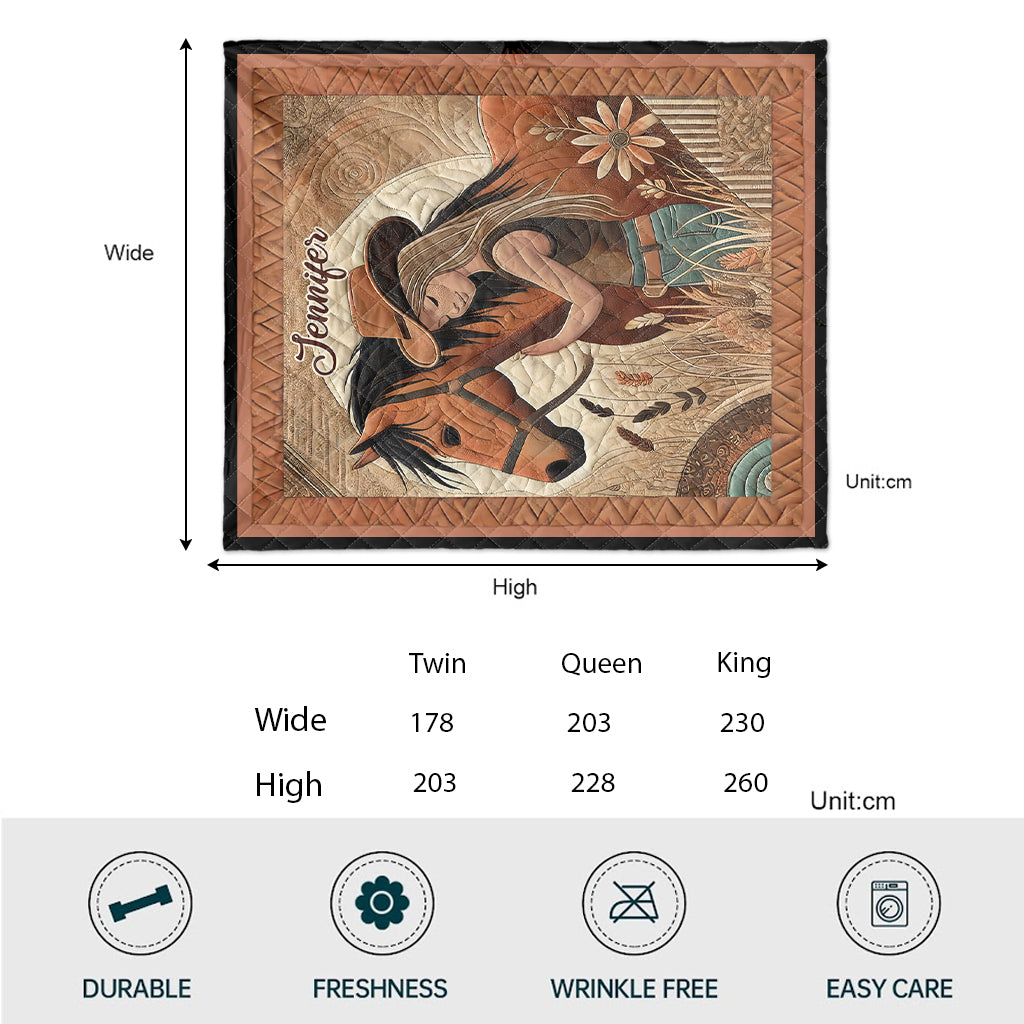 Horse Lovers - Personalized Horse Quilt