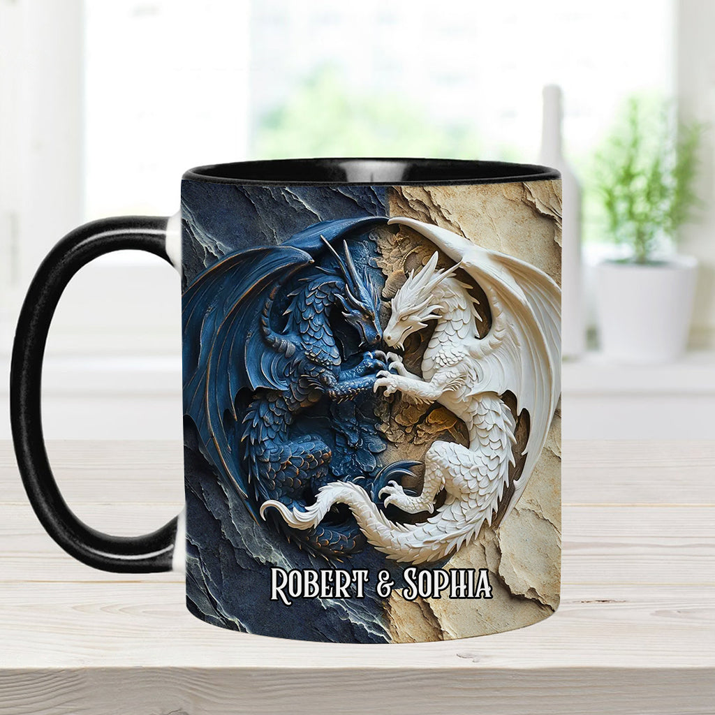 Personalisierte Tasse mit Drachenmotiv