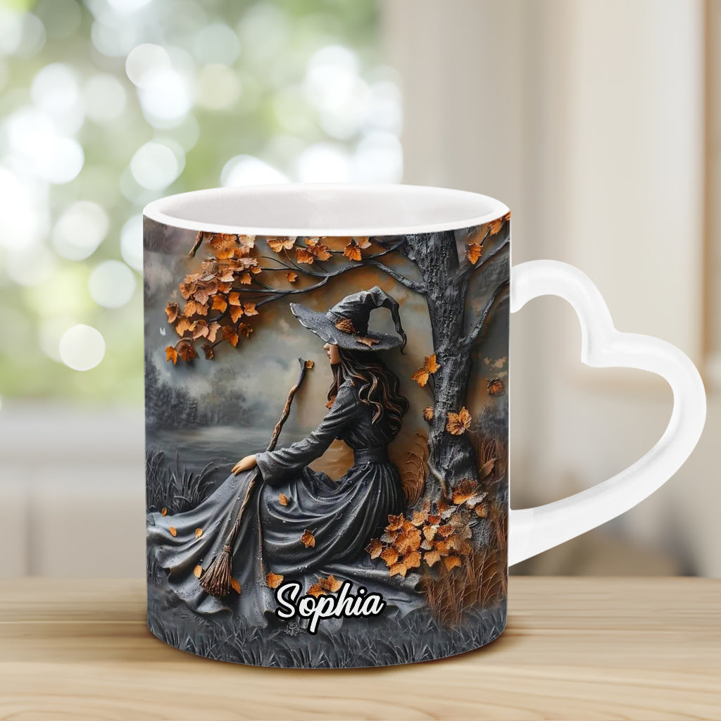 Beautiful Witch - Personalized Witch Heart Handle Mug