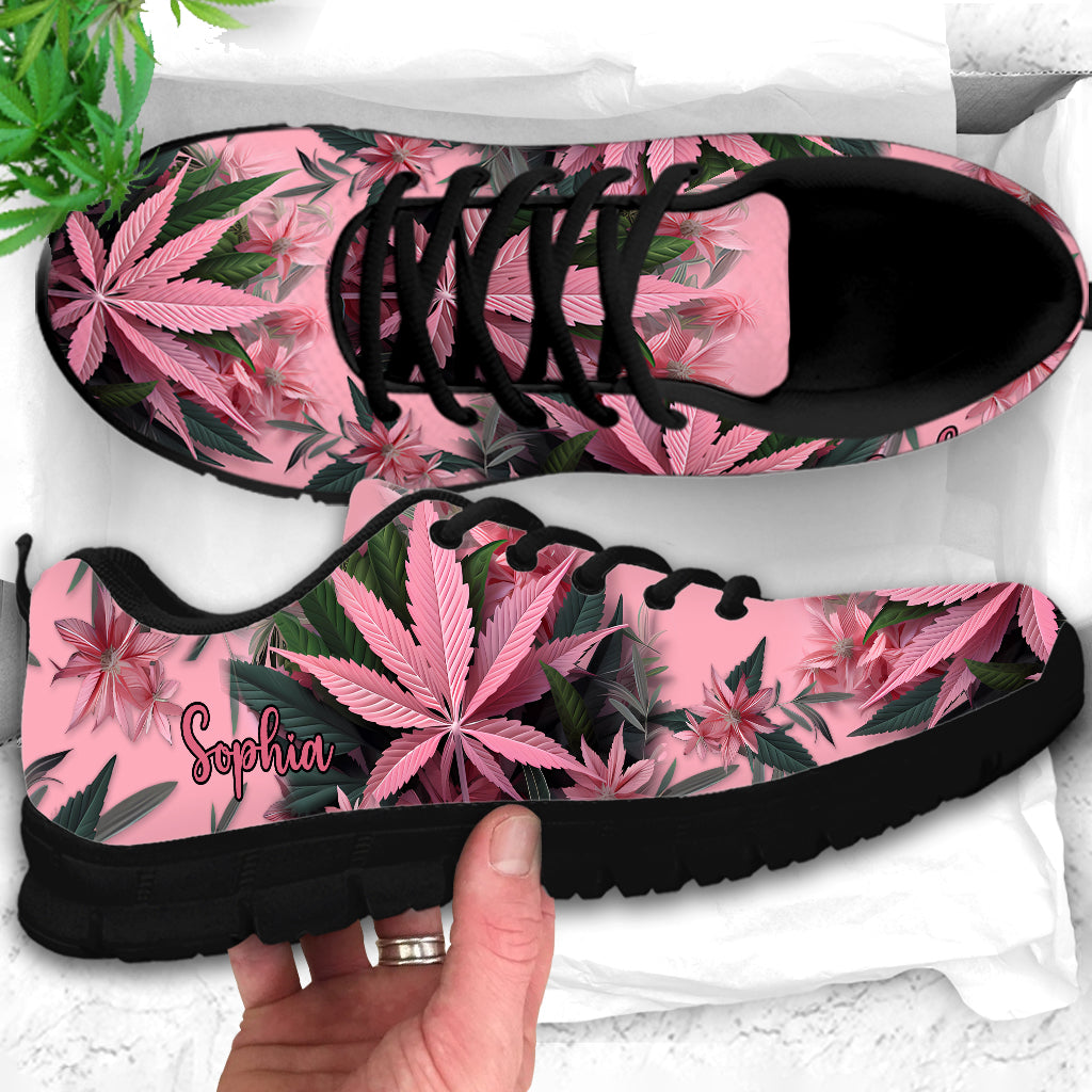 Pink Stoner Chick - Personalized Weed Sneakers