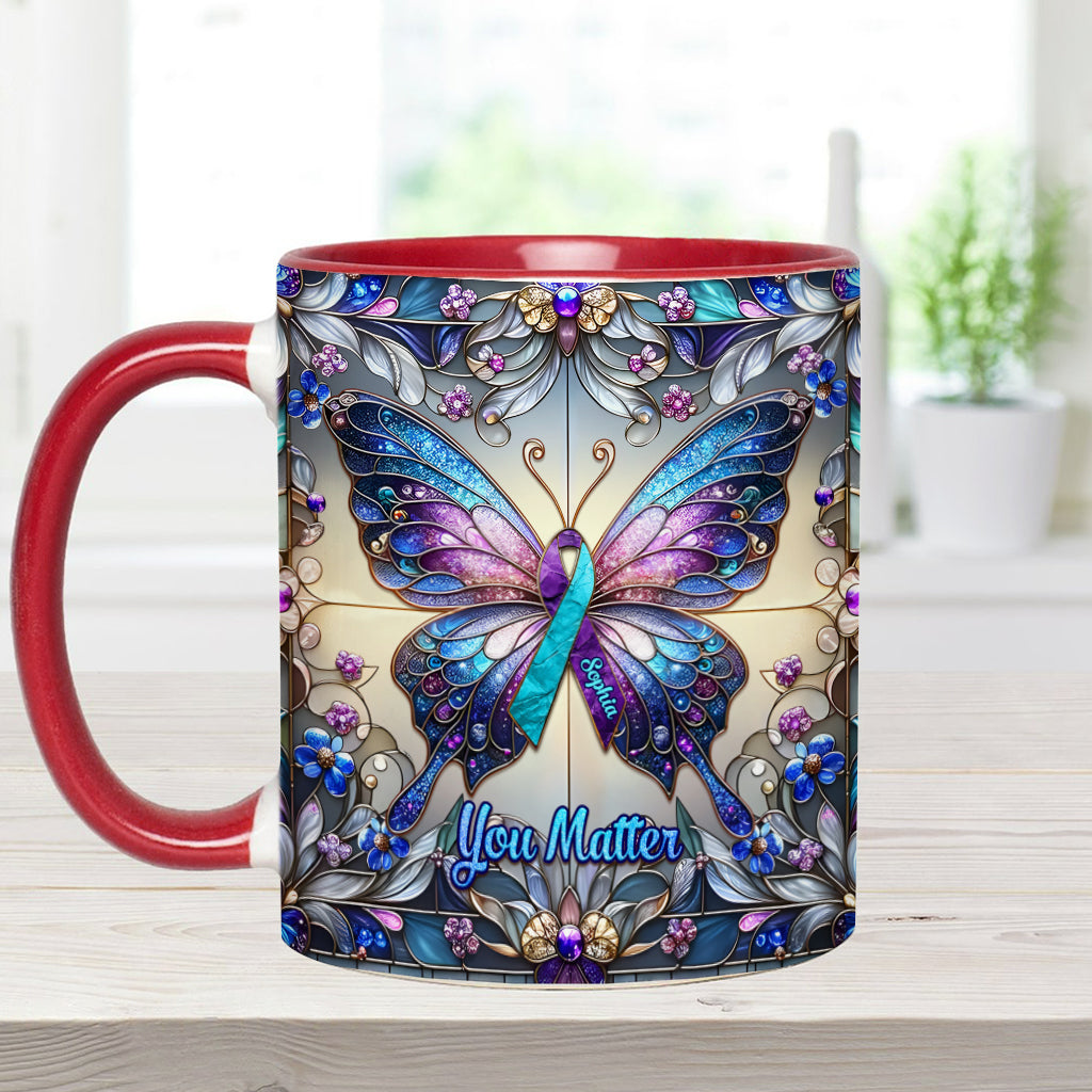 You Matter - Personalized Suicide Prevention Accent Mug