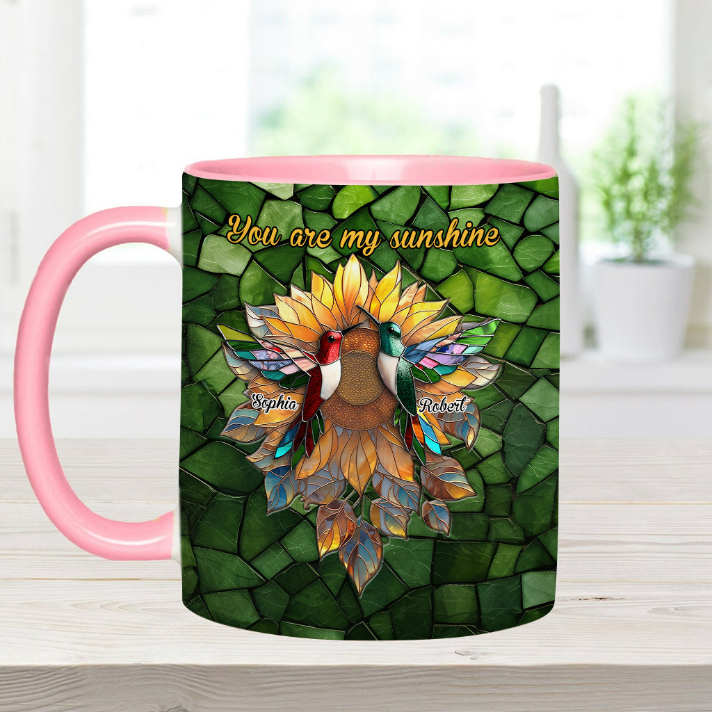 You Are My Sunshine - Personalized Couple Accent Mug