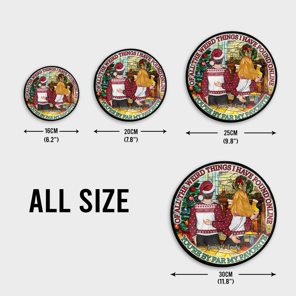 You're By Far My Favourite - Personalized Couple Stained Glass Suncatcher