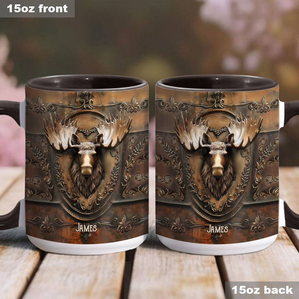 Wunderschöner Elch, Wildtruthahn, Fuchs, Ente – personalisierter Becher mit Jagdmotiv