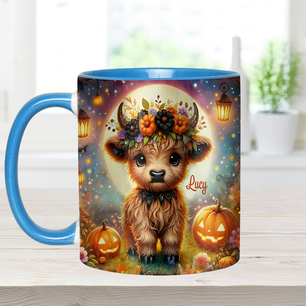 Halloween Highland Cow - Personalized Accent Mug