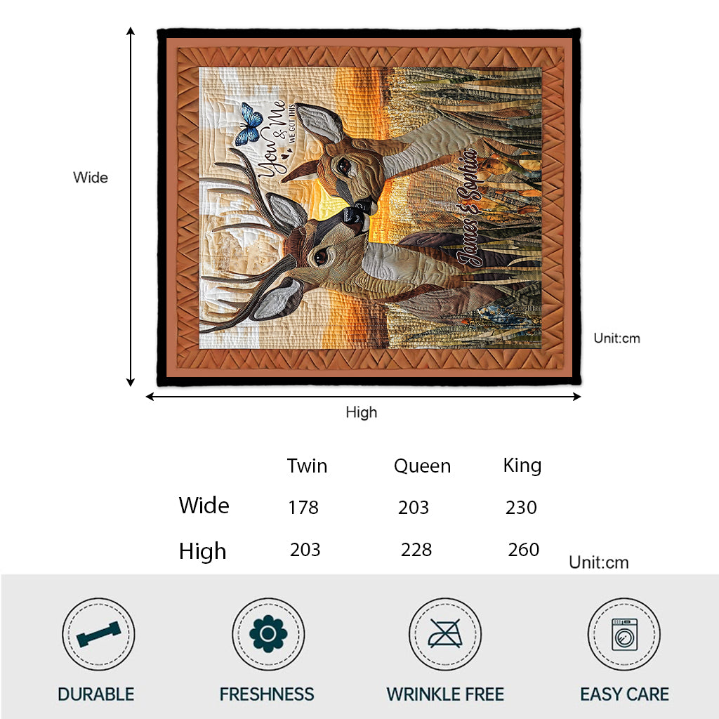 You & Me We Got This - Personalized Couple Quilt