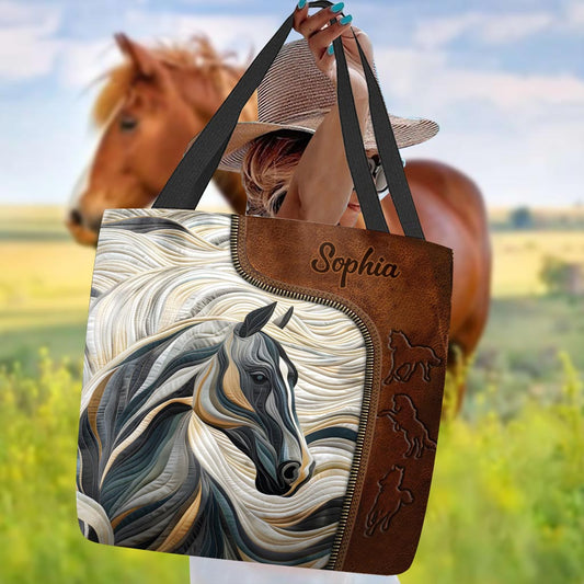 Beautiful Horse - Personalized Horse Tote Bag