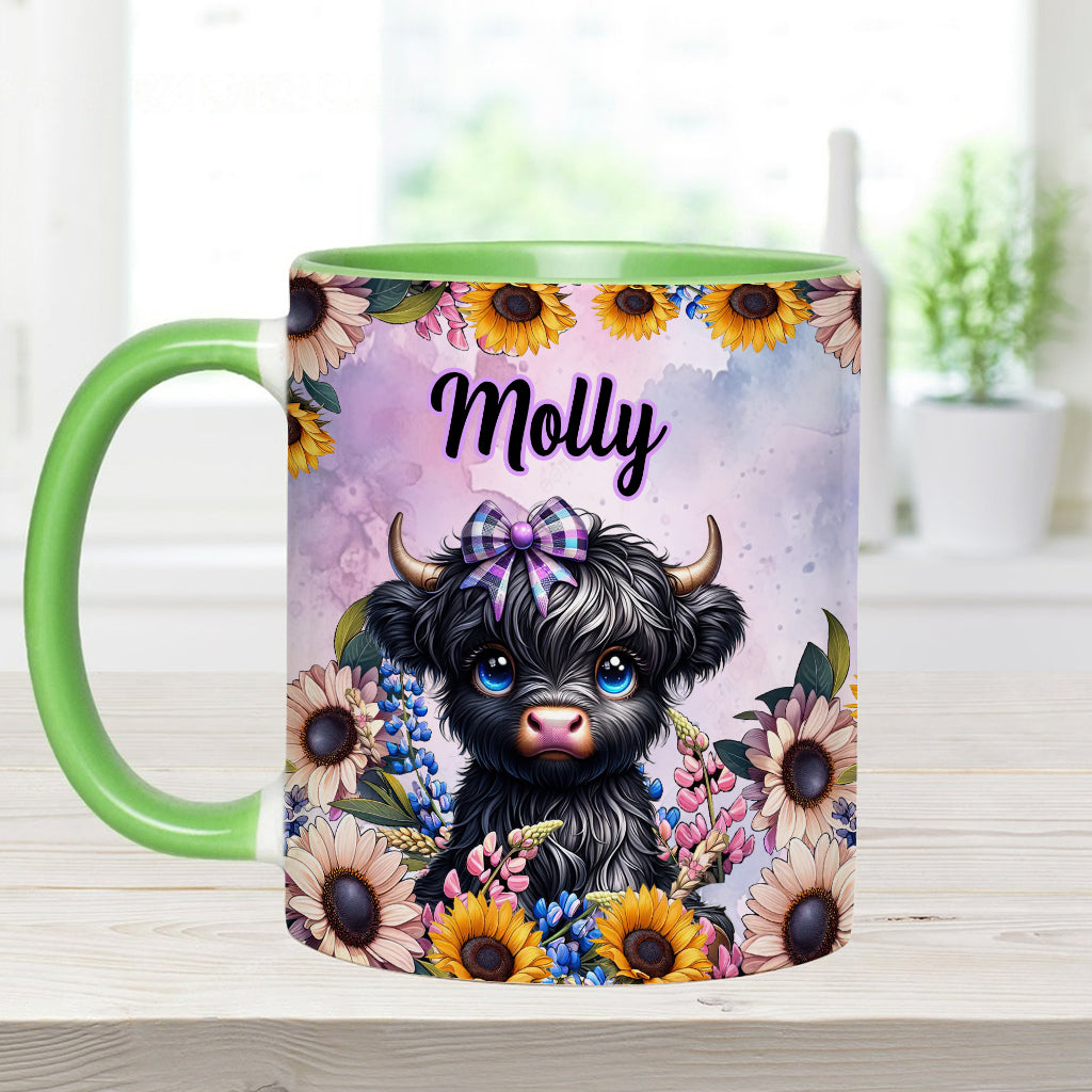 Niedliche kleine Hochlandkuh - Personalisierte Tasse