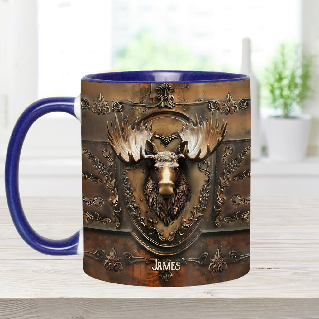 Wunderschöner Elch, Wildtruthahn, Fuchs, Ente – personalisierter Becher mit Jagdmotiv