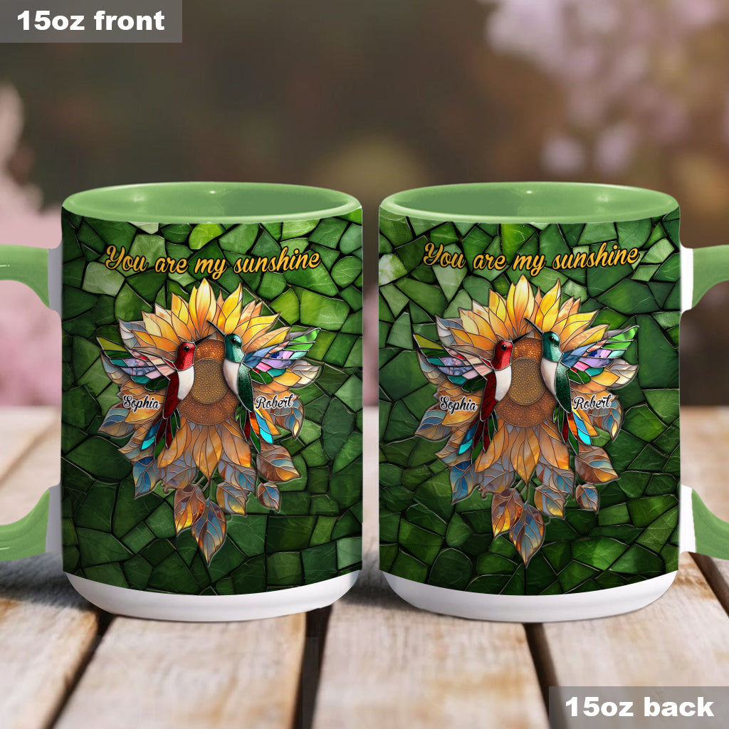 You Are My Sunshine - Personalized Couple Accent Mug