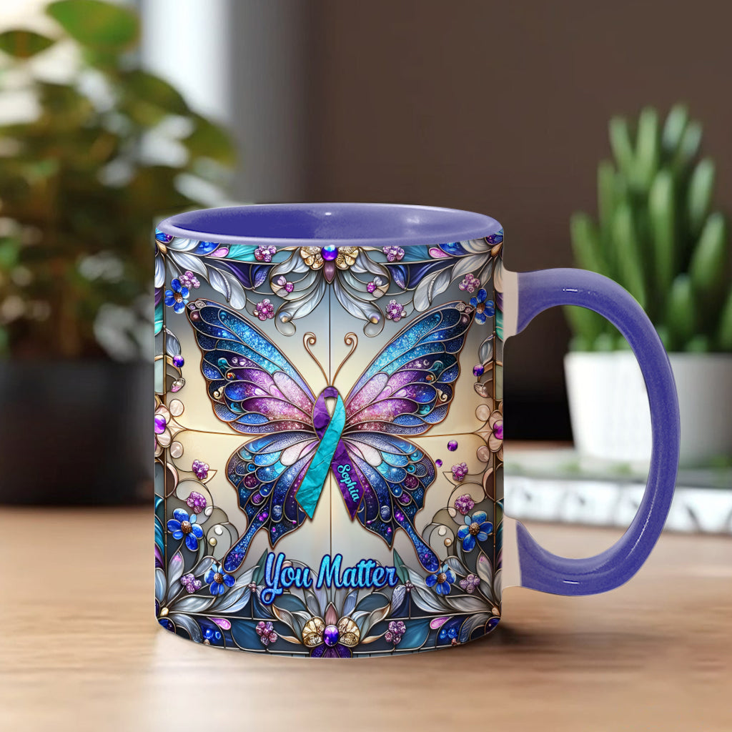 You Matter - Personalized Suicide Prevention Accent Mug