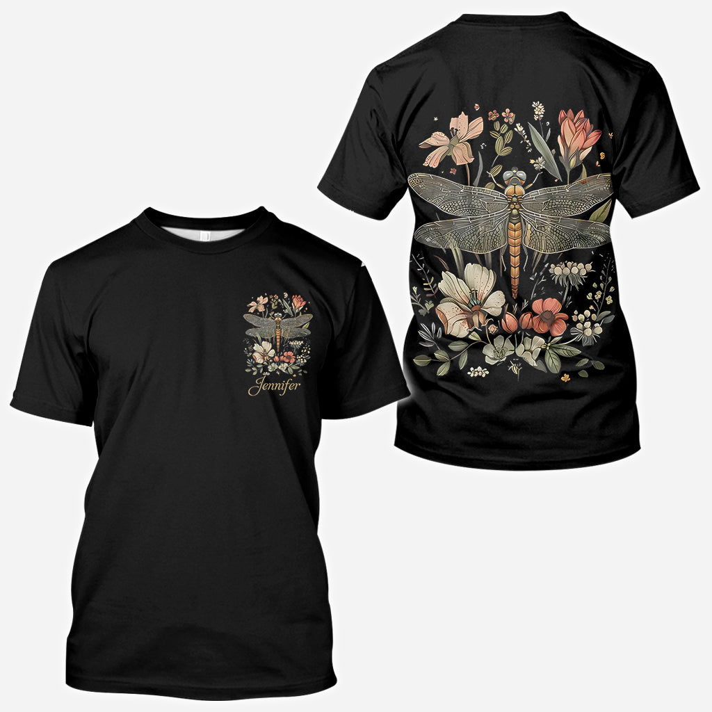 Libelle & Blumen - Personalisiertes Libellen-Shirt