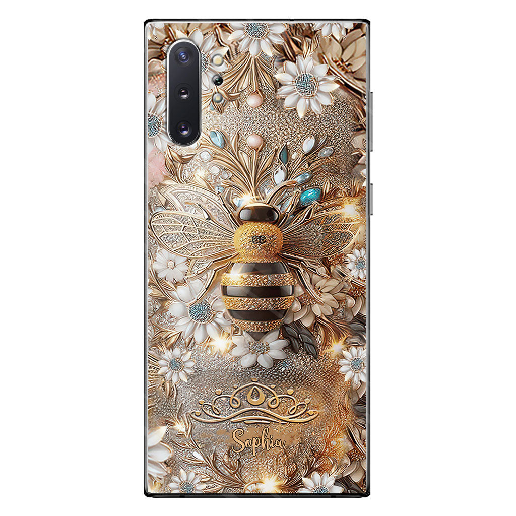 Queen Bee – Personalisierte transparente Handyhülle mit Bienenmotiv