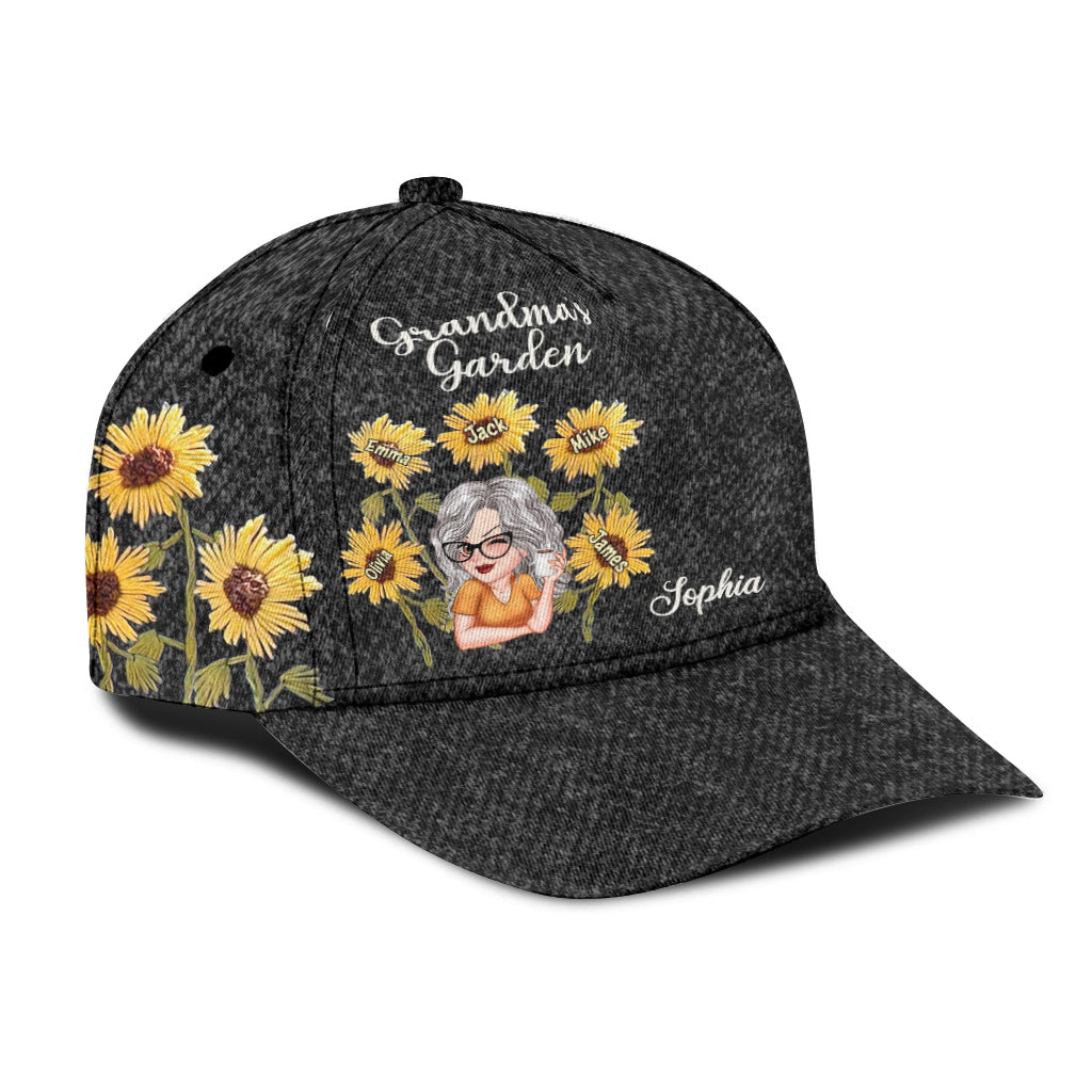 Grandma's Garden Wild Flowers - Personalized Grandma Classic Cap