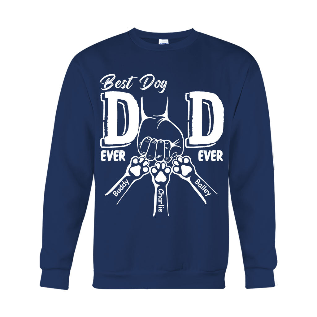 Best Dog Dad Ever - Personalized Dog T-shirt And Hoodie