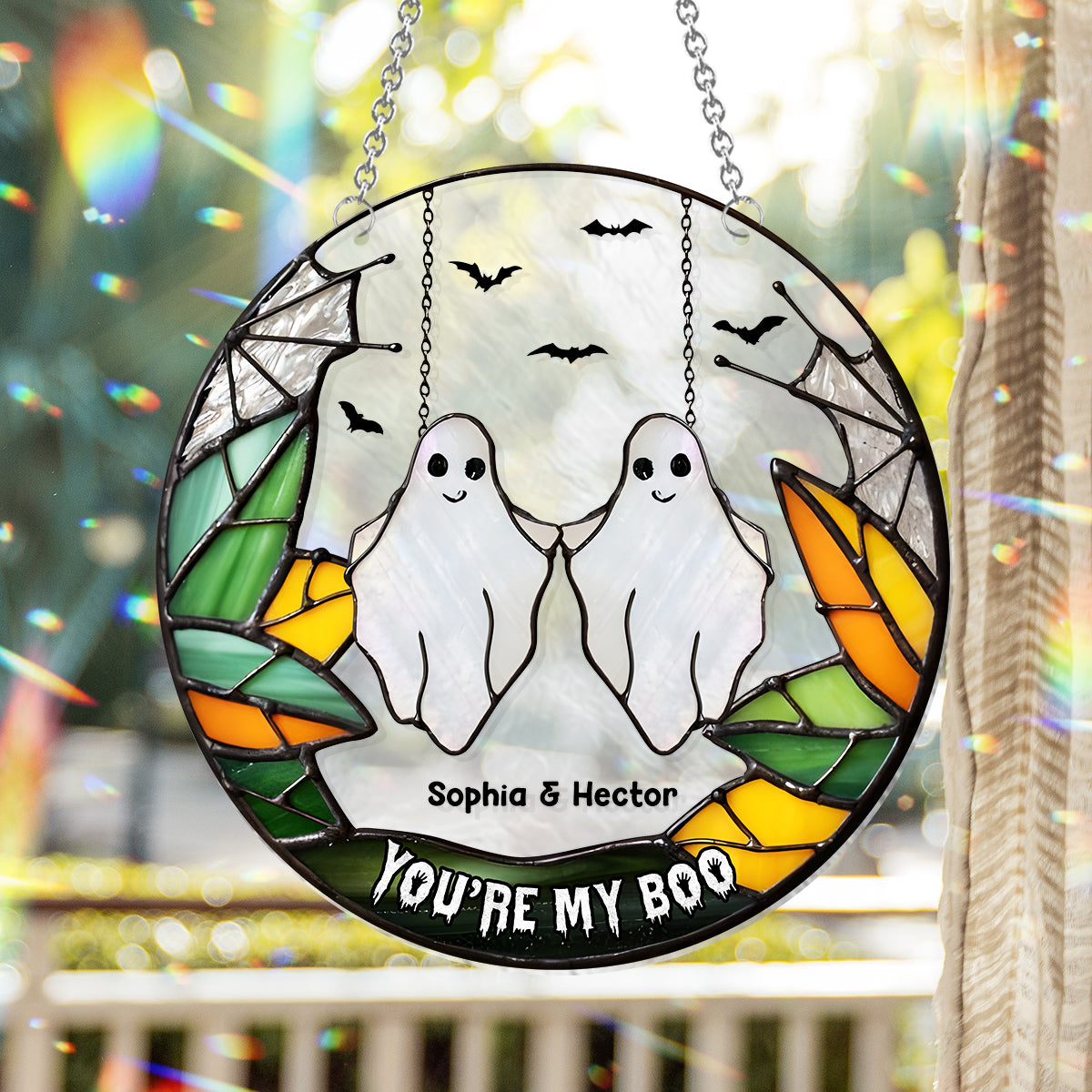 You Are My Boo - Personalized Couple Window Hanging Suncatcher Ornament