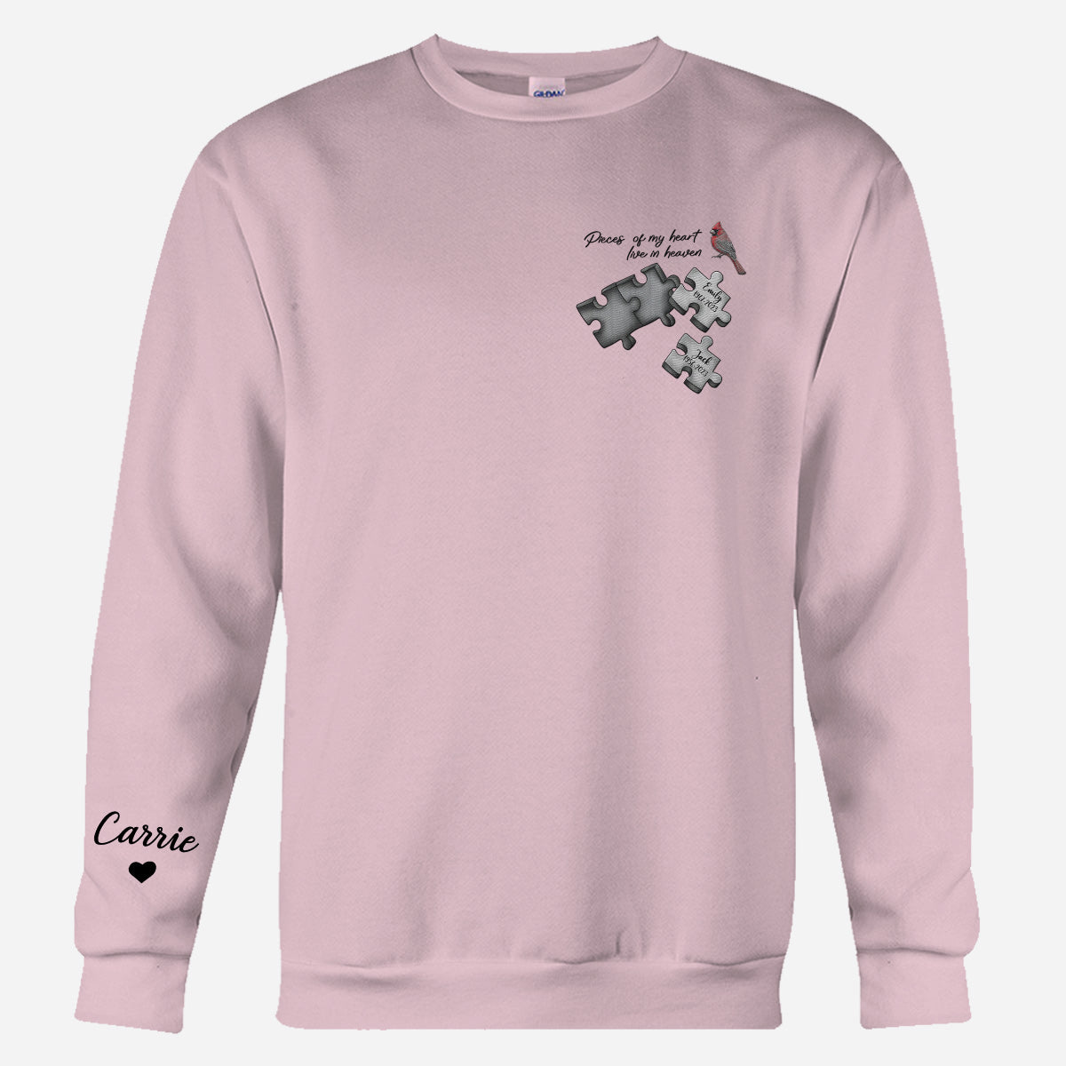 Memorial Butterfly Dragonfly Heaven Feather - Personalized Memorial Embroidered Sweater