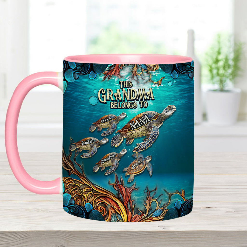 This Grandma Belongs To - Personalized Grandma Accent Mug