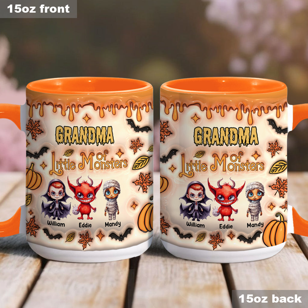 Grandma Of Little Nightmares - Personalized Grandma Accent Mug