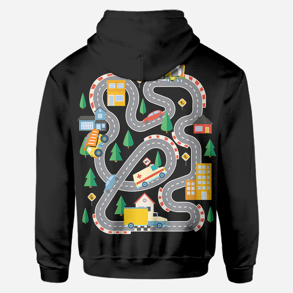 Road On The Back Massage Game T-shirt - Personalized Father All Over Shirt