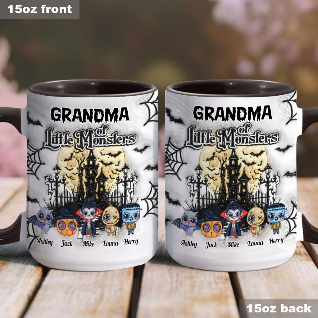 Grandma Of Little Nightmares - Personalized Grandma Accent Mug
