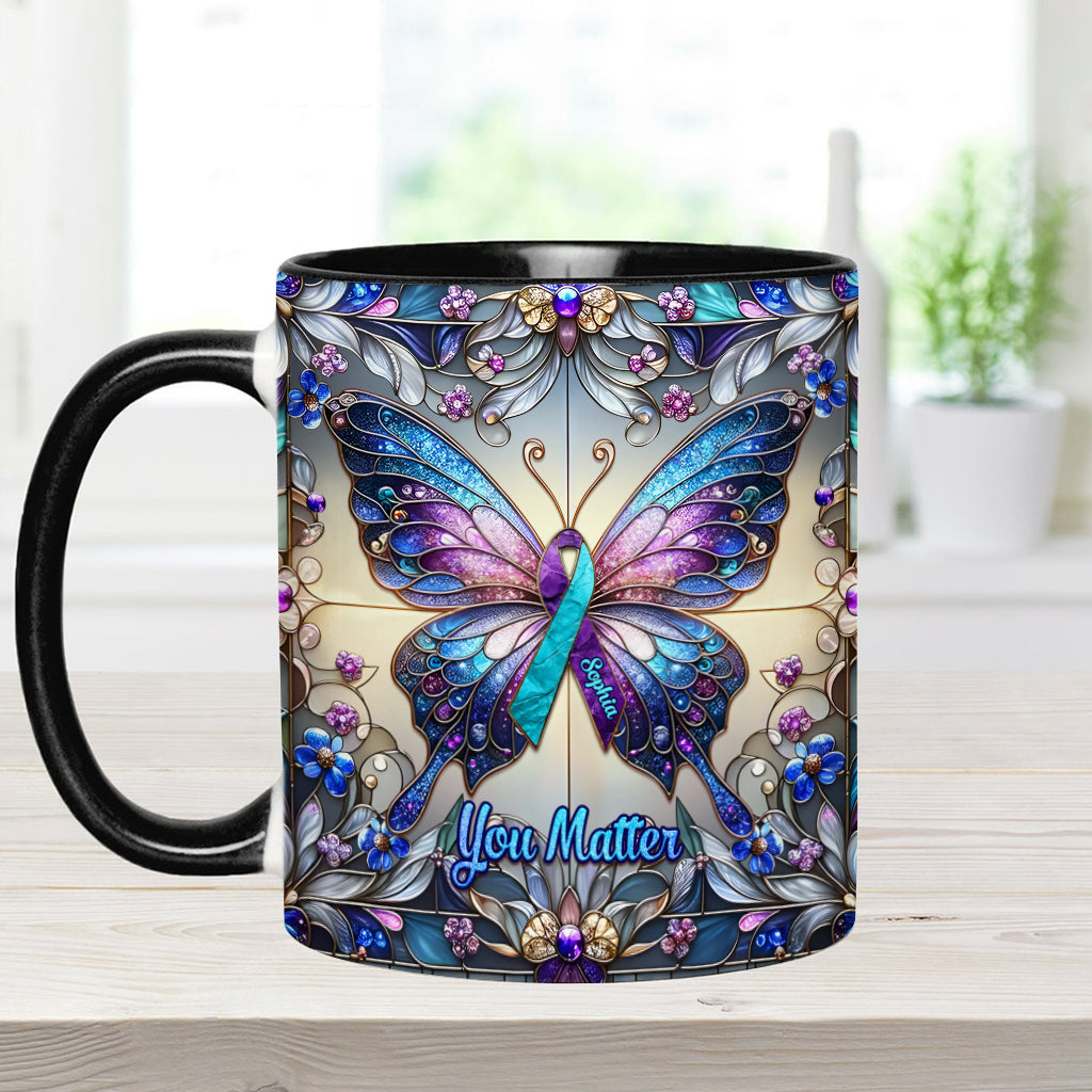 You Matter - Personalized Suicide Prevention Accent Mug