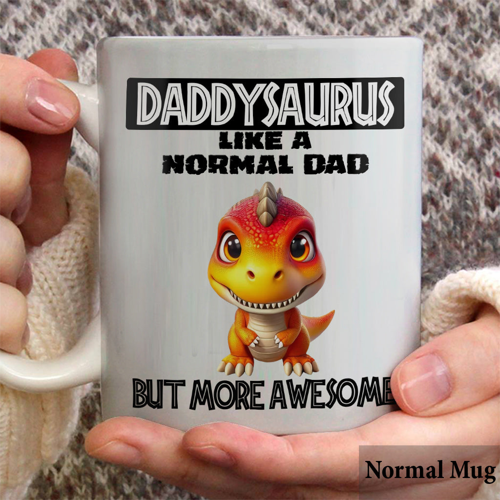 Daddysaurus Grandpasaurus 3D Dinosaurs - Personalized Father Mug